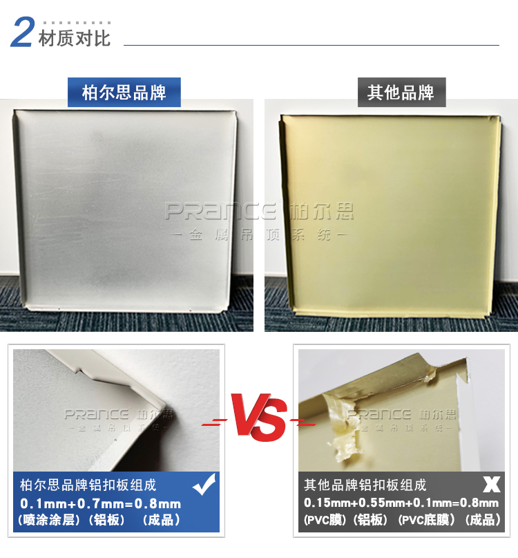 鋁扣板對比